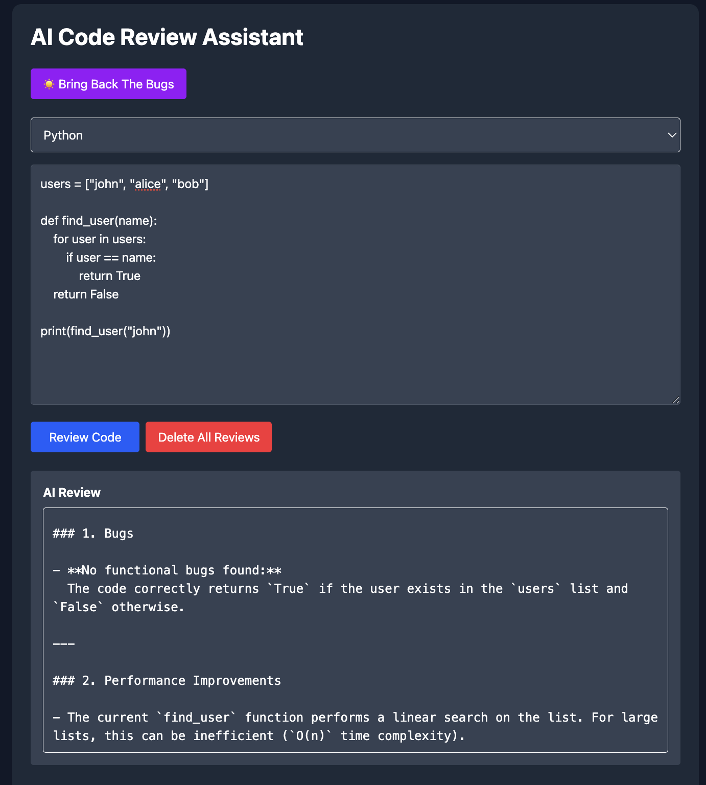 AI Code Review Assistant